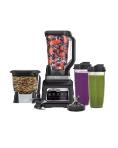 Ninja BN805A Pro Plus Kitchen System, 1400W, 5-in-1, Smoothies, Chop, Dough, Auto IQ, 72oz Blender Pitcher, 64oz Processor Bowl, 2x32oz Cups, Black