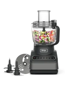 Ninja Food Processor with 4 Automatic Programs, Chop, Puree, Slice, Mix, and 3 Manual Speeds, 2.1L Bowl, Blades, 850W, Dishwasher Safe Parts, Silver, BN650ME, 2 Years Warranty